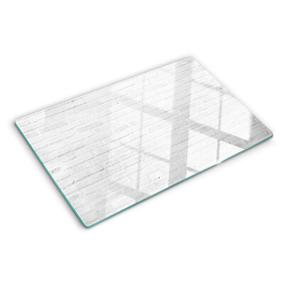 Deska kuchenna szklana z nadrukiem ceglanej ściany w stylu minimalistycznym