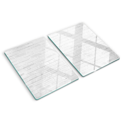 Deska kuchenna szklana z nadrukiem ceglanej ściany w stylu minimalistycznym
