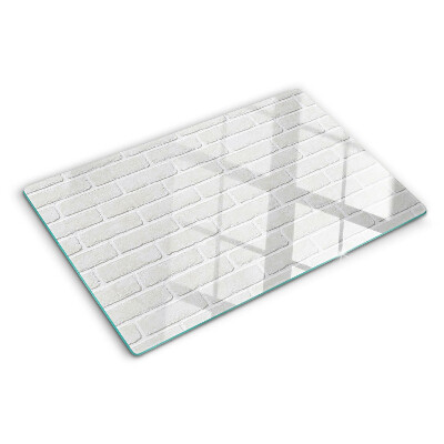 Szklana deska do krojenia z nadrukiem ceglanej ściany