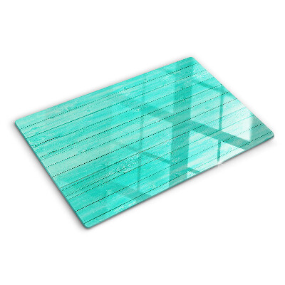 Szklana deska kuchenna z turkusowym wzorem do użycia jako deska podkładowa lub dekoracyjna