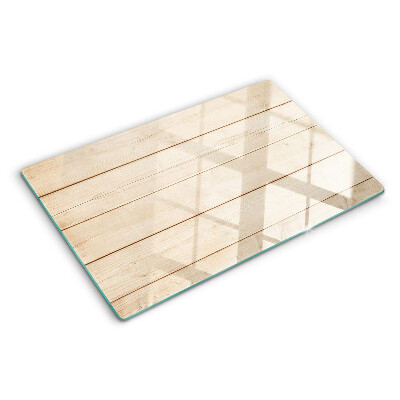 Szklana deska do krojenia z drewnianą podstawą