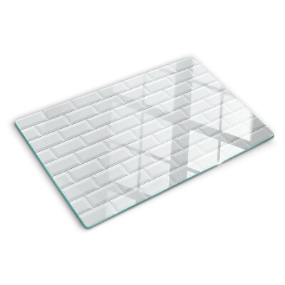 Szklana deska do krojenia z nadrukiem wzoru ceglanej ściany