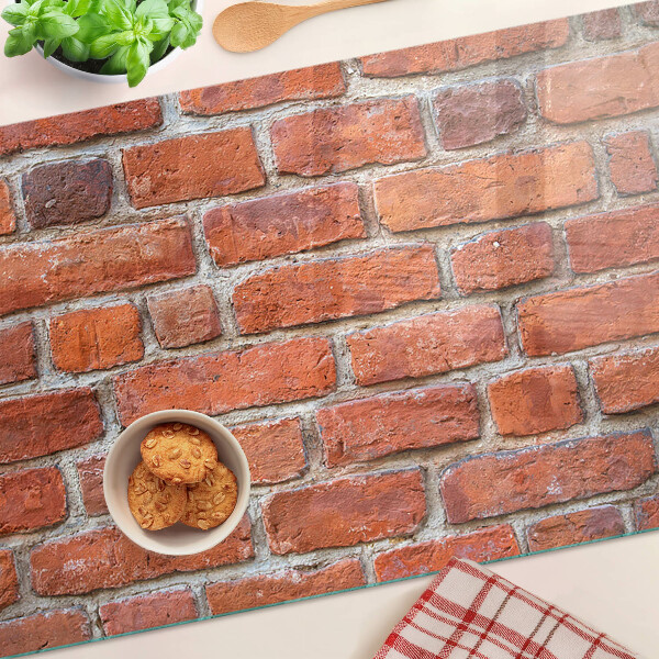 Deska kuchenna szklana Ceglana ściana