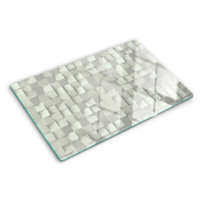 Deska kuchenna szklana z mozaikowym wzorem w odcieniach szarości