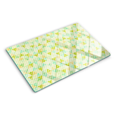 Deska kuchenna szklana Geometria w pastelowych kolorach