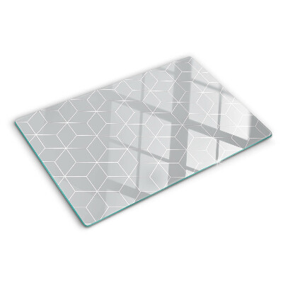 Szklana deska do krojenia Sześciokątna siatka geometryczna