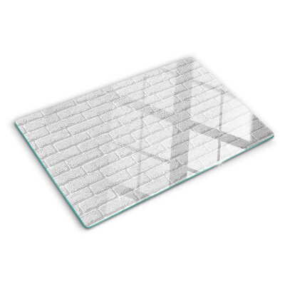 Deska kuchenna szklana z nadrukiem przedstawiającym ceglany wzór