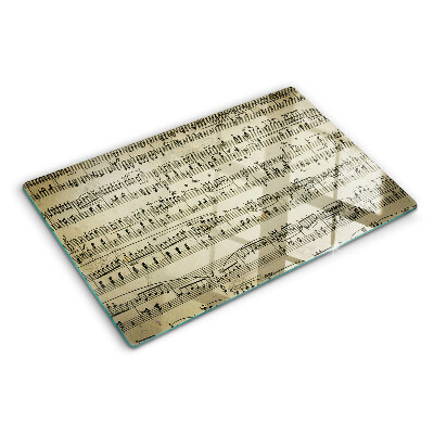 Deska kuchenna szklana z nadrukiem nutowego zapisu muzycznego