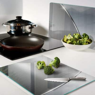 Szklana deska do krojenia w metalicznym połysku z subtelnymi refleksami