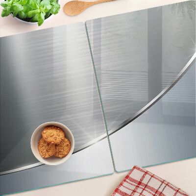 Szklana deska do krojenia w metalicznym połysku z subtelnymi refleksami