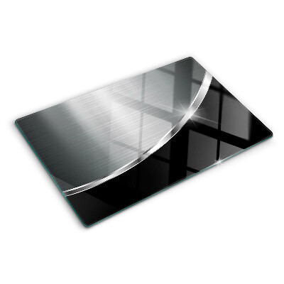 Szklana deska kuchenna w metalicznym połysku z delikatnymi refleksami