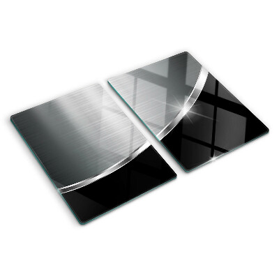 Szklana deska kuchenna w metalicznym połysku z delikatnymi refleksami