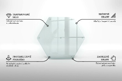 Deska do krojenia transparentna heksagonalna