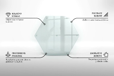 Deska do krojenia transparentna heksagonalna