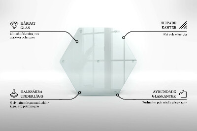 Deska do krojenia transparentna heksagonalna