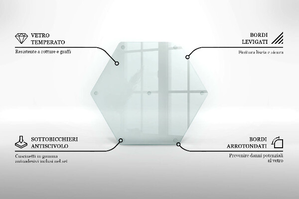 Deska do krojenia transparentna heksagonalna