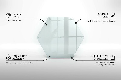 Deska do krojenia transparentna heksagonalna