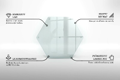 Deska do krojenia transparentna heksagonalna