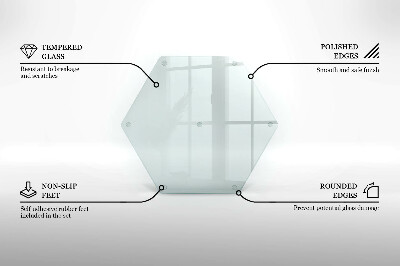 Deska do krojenia transparentna heksagonalna