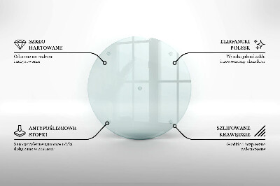 Deska do krojenia transparentna okrągła okrągła