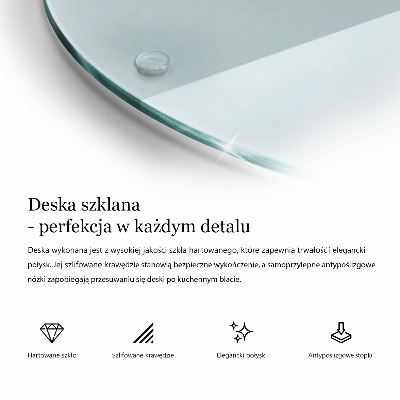 Deska do krojenia Deska do krojenia transparentna o okrągłym kształcie