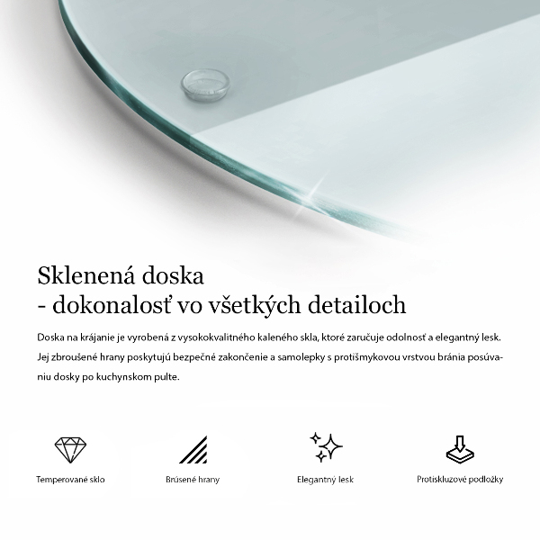 Deska do krojenia Transparentna okrągła