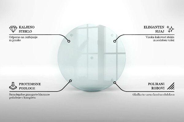 Deska do krojenia Deska do krojenia transparentna o okrągłym kształcie