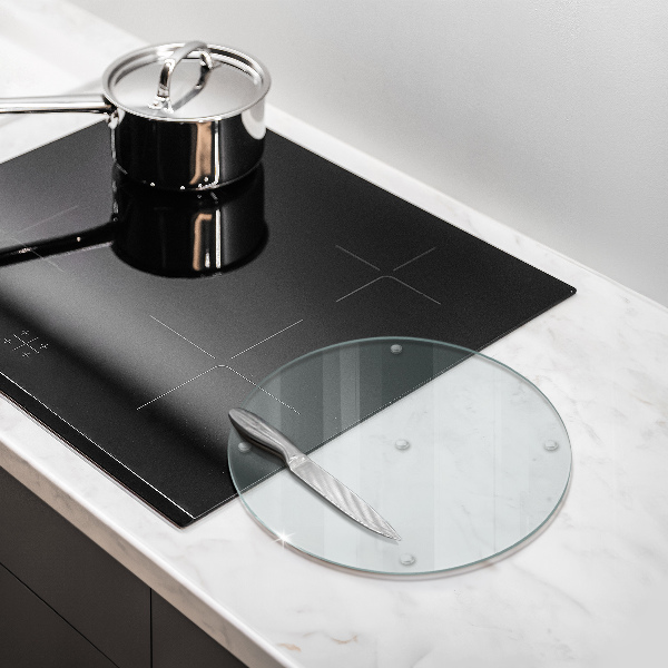 Deska do krojenia Deska do krojenia transparentna o okrągłym kształcie