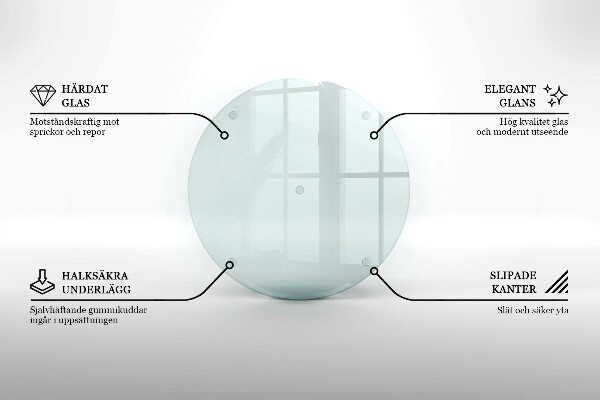 Deska do krojenia Deska do krojenia transparentna o okrągłym kształcie