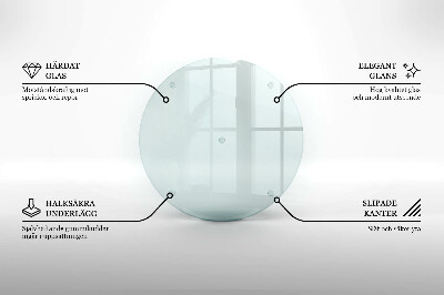 Deska do krojenia transparentna okrągła okrągła