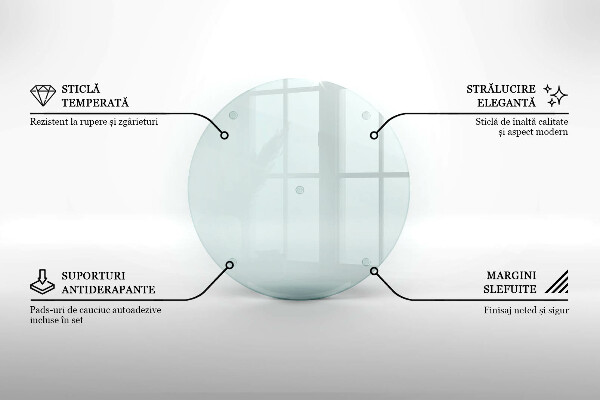 Deska do krojenia transparentna okrągła okrągła