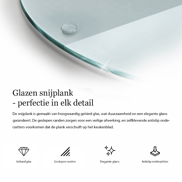 Deska do krojenia Deska do krojenia transparentna o okrągłym kształcie