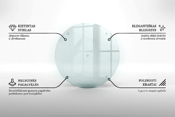 Deska do krojenia Deska do krojenia transparentna o okrągłym kształcie