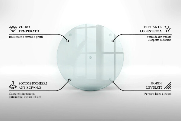 Deska do krojenia Deska do krojenia transparentna o okrągłym kształcie