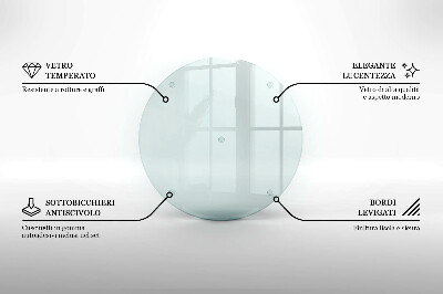 Deska do krojenia transparentna okrągła okrągła