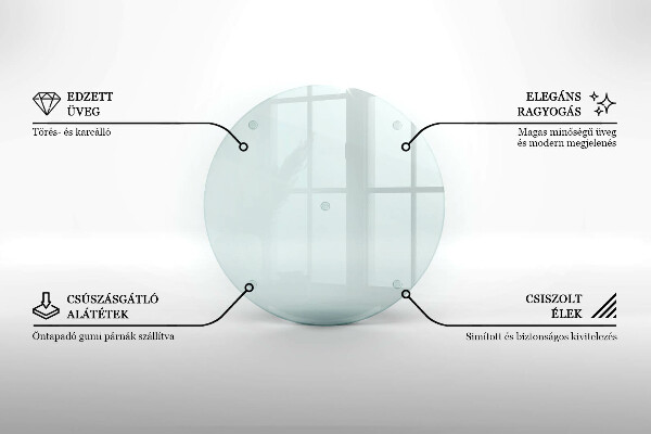 Deska do krojenia Transparentna okrągła