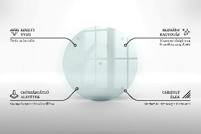 Deska do krojenia transparentna okrągła okrągła