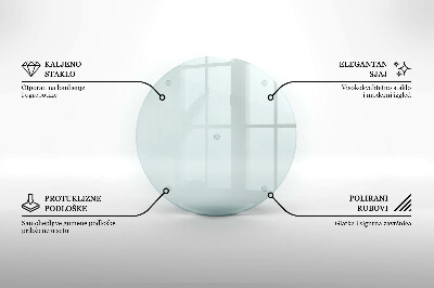 Deska do krojenia transparentna okrągła okrągła
