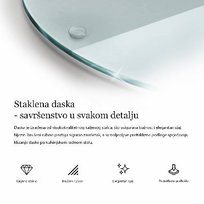 Deska do krojenia Transparentna okrągła