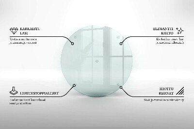 Deska do krojenia transparentna okrągła okrągła
