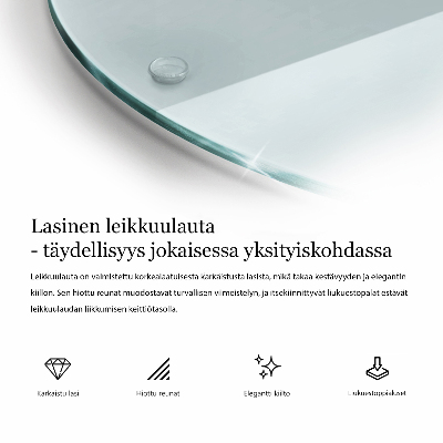 Deska do krojenia Deska do krojenia transparentna o okrągłym kształcie