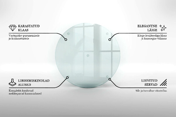 Deska do krojenia Transparentna okrągła