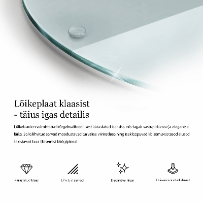 Deska do krojenia Deska do krojenia transparentna o okrągłym kształcie