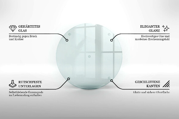 Deska do krojenia Transparentna okrągła
