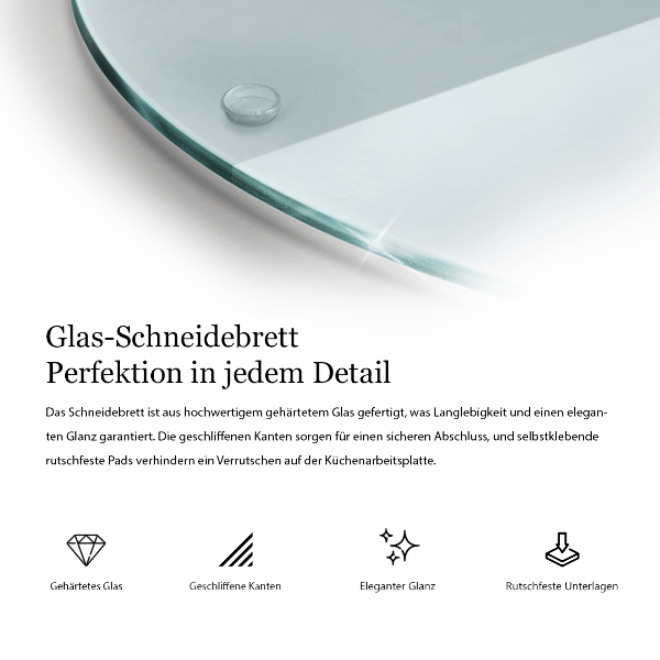 Deska do krojenia transparentna okrągła okrągła