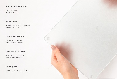 Szklana deska do krojenia okrągła, półtransparentna