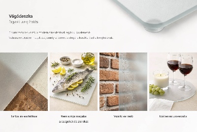 Szklana deska do krojenia Szklana deska do krojenia podwójna, półtransparentna