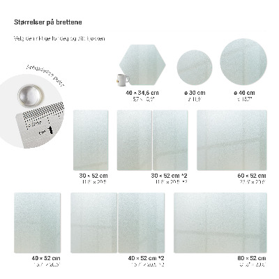 Szklana deska do krojenia Podwójna półtransparentna