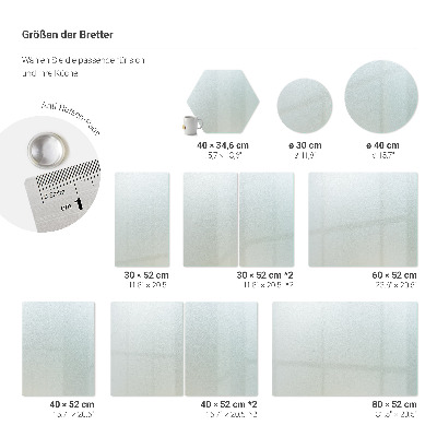 Szklana deska do krojenia Szklana deska do krojenia prostokątna, półtransparentna