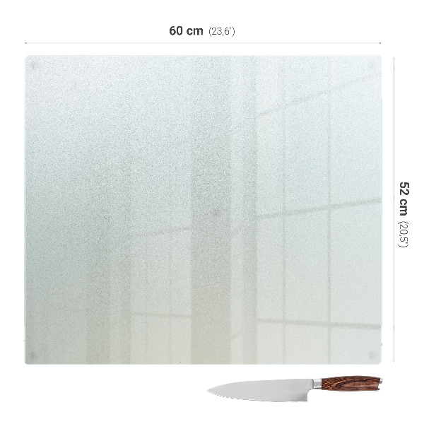 Szklana deska do krojenia Szklana deska do krojenia prostokątna, półtransparentna